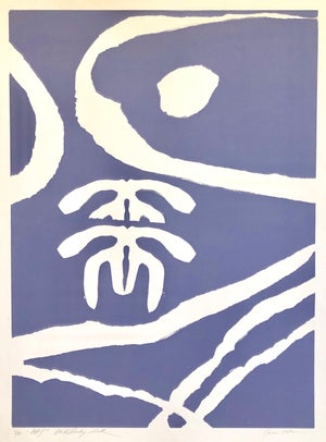 Viola Burley Leak, Motif (Purple), African American Artist Viola Leak Woodcut or Silkscreen Print, 1982