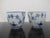 Mid-Century Modern Royal Copenhagen Denmark 081 Plain Blue Flower Fluted Flat Cup Pair For Sale - Image 3 of 9