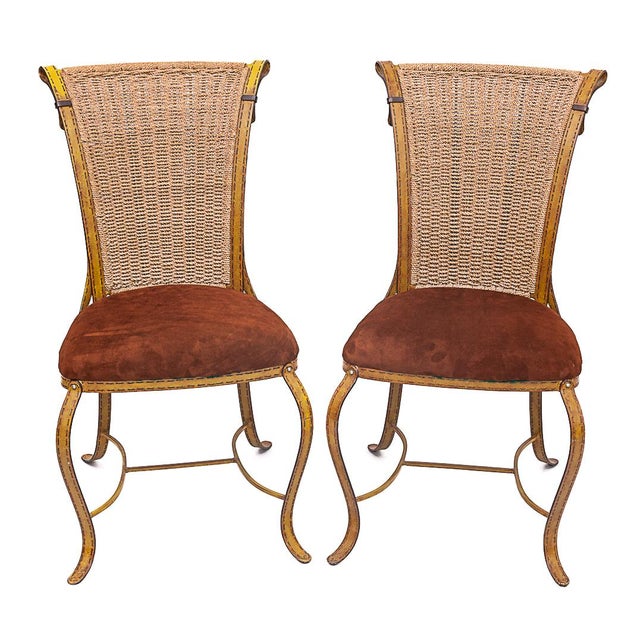 Chairs by Jacques Adnet, 1960s, Set of 4 For Sale - Image 3 of 13