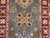 2000 - 2009 Gray and Red Tribal Wool Runner Rug With Geometric Medallions, 2'11" X 9'10" For Sale - Image 5 of 16