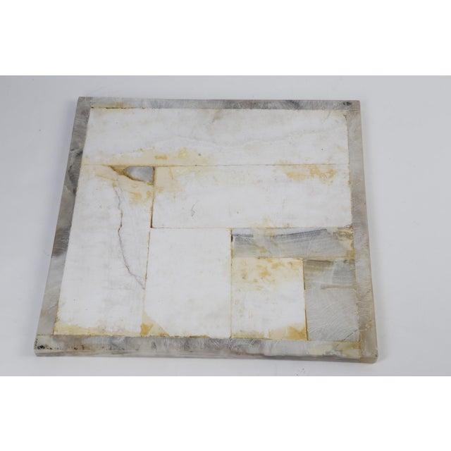 Emerald Vintage Large Emerald Green Marble Stone Inlaid Chess Board Alabaster Handcrafted 1950's For Sale - Image 8 of 8