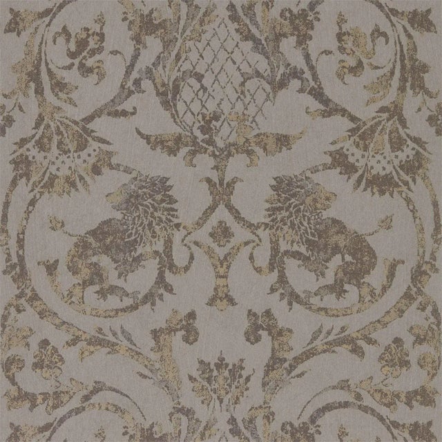 Zoffany Landseer Wallpaper in Antique Bronze For Sale
