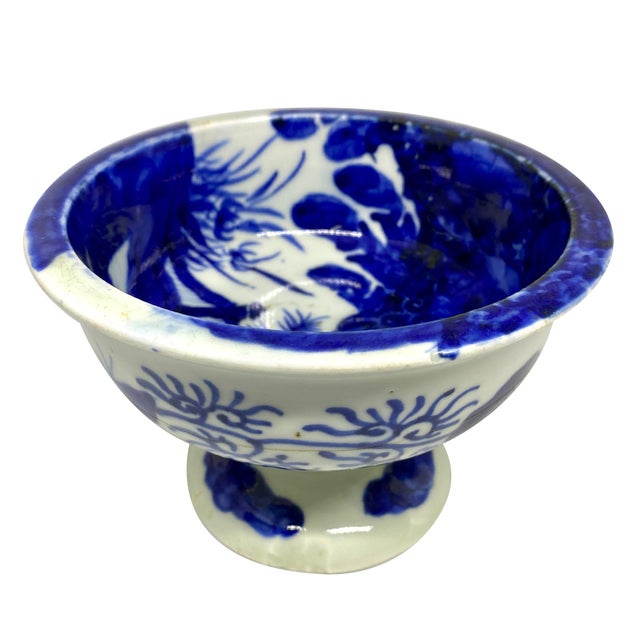 A beautifully formed Japanese blue and white porcelain footed bowl from the early Meiji period, circa 1860. The deep...