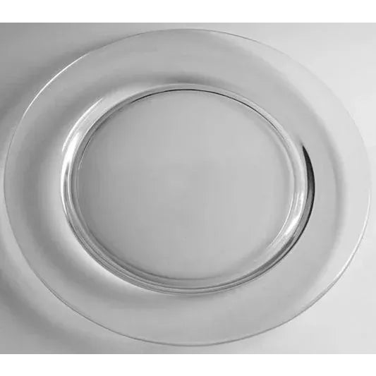 Glass 1980s Val St. Lambert State Plain Dinner Plates- Set of 6 For Sale - Image 7 of 9