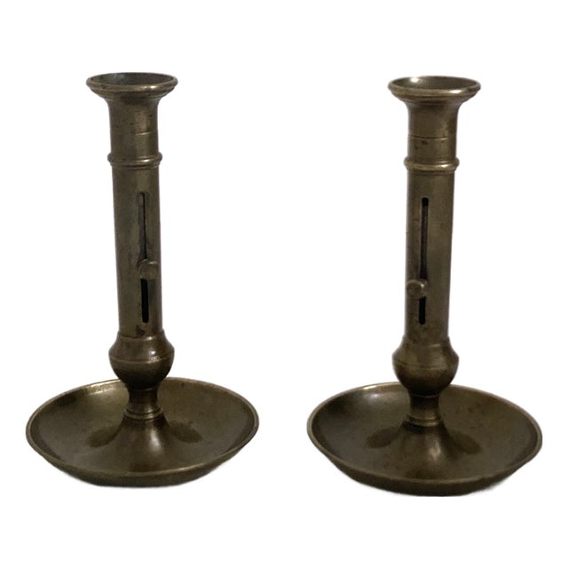 Brass Candlesticks, Set of 2 For Sale