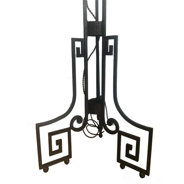 Art Deco Cast Iron Floor Lamp For Sale - Image 7 of 9