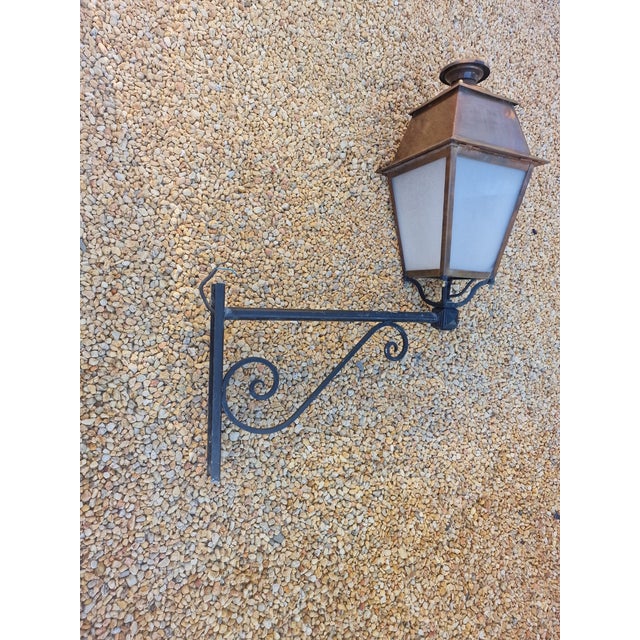 1950s Large Vintage Wall Lantern, 1959 For Sale - Image 5 of 5