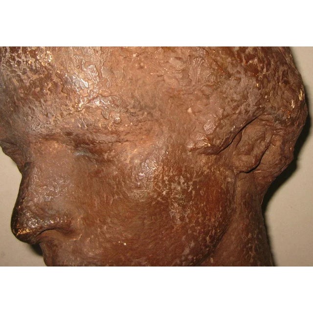 Original 1956 Gaetano Cecere Clay Sculpture Woman Head Bust "Eunice" For Sale - Image 10 of 13