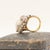 Mid 20th Century Mid 20th Century 18k Yellow Gold and White Gold Gia Certified Natural Pearl Diamond Ring, Size 6.5 For Sale - Image 5 of 11