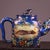 Vintage Yixing Zisha Teapot With Box – Painted Enamel Tiger & Buffalo Motif For Sale - Image 4 of 9