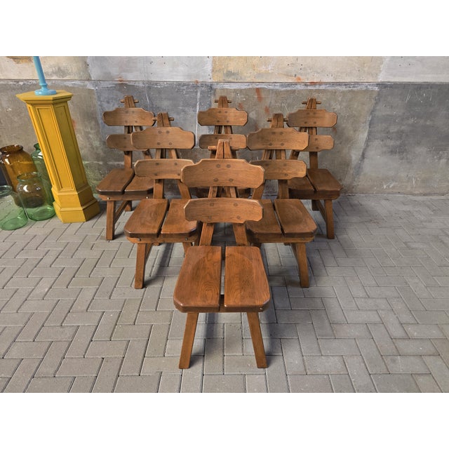 This stunning set of 6 comfortable dining chairs is made of solid European Oak and therefore almost indestructible. These...