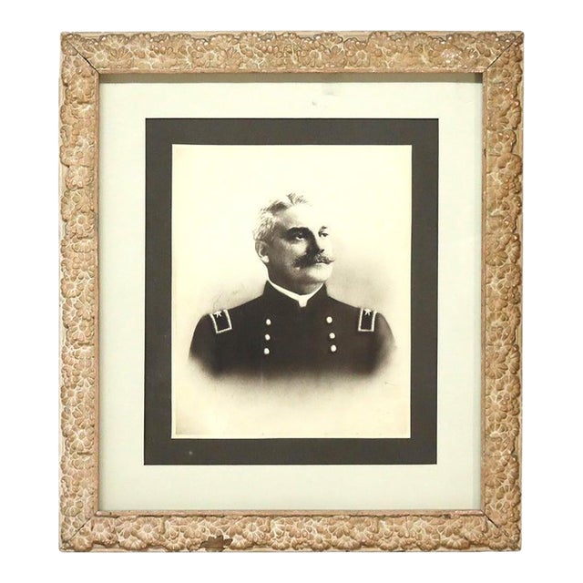 Antique Photograph of Man in Military Uniform, Framed, C1860 For Sale