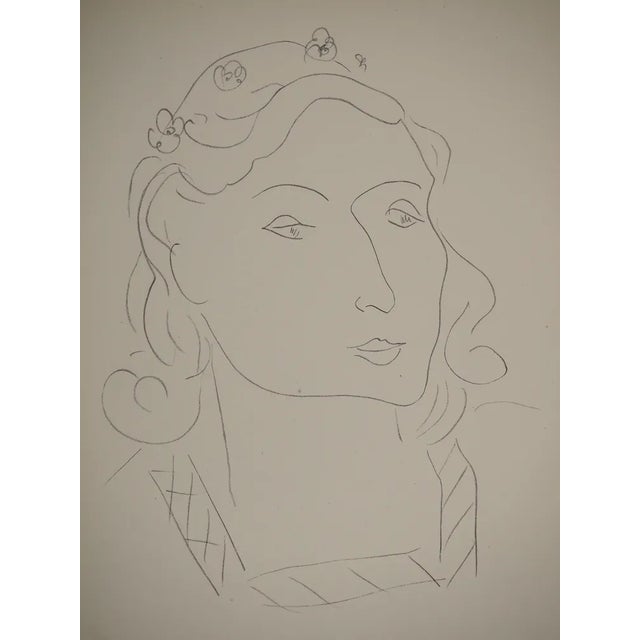 Henri MATISSE (1869-1954)(after) Floral ornament, 1943 Lithograph after a drawing by the artist (Fabiani workshop) Signed...