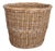 Vintage English Wicker Log Basket, 1930s For Sale