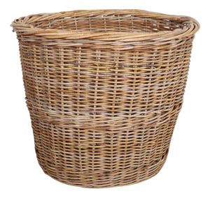Vintage English Wicker Log Basket, 1930s