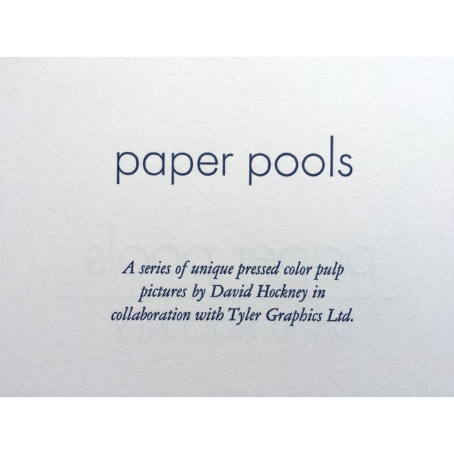 David Hockney David Hockney Vintage 1978 Tyler Graphics Lithograph Print " Day Pool With Three Blues ( Paper Pool #7 ) " For Sale - Image 4 of 12
