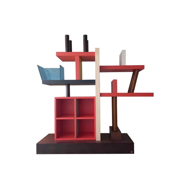 "Liana" bookcase by Ettore Sottsass, 1985. The iconic and beautiful "Liana" bookcase by Ettore Sottsass for Meccani...