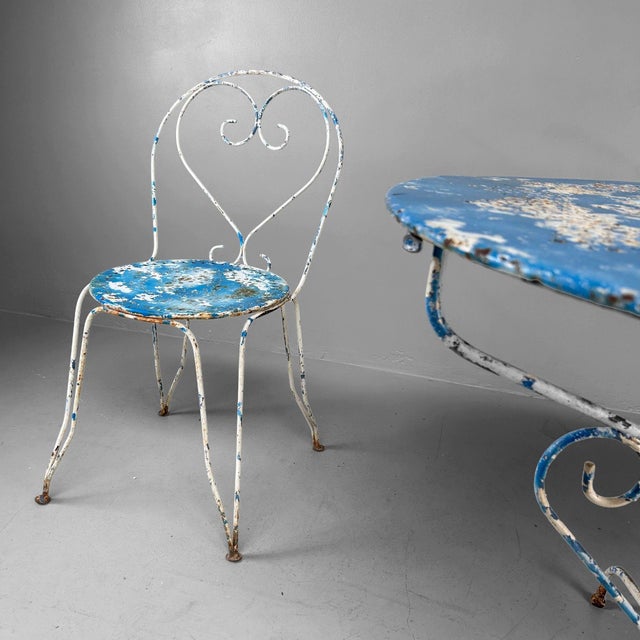 French Garden Table and Chairs, 1950s-1960s, Set of 10 For Sale - Image 10 of 18