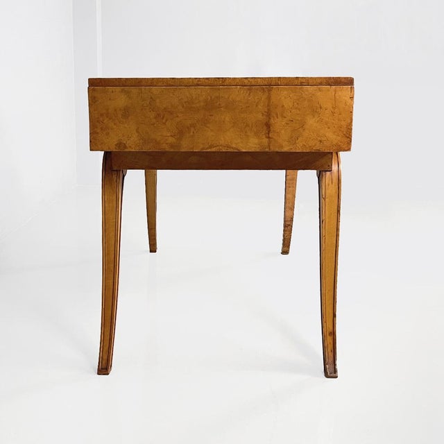 English Art Deco Rectangular Walnut Desk from Hille of London, 1920s For Sale - Image 4 of 18