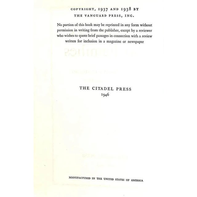 The Most Important Book On American Wealth And Power In The 1930's LUNDBERG, Ferdinand [578] pp. The Citadel Press 1946 8...