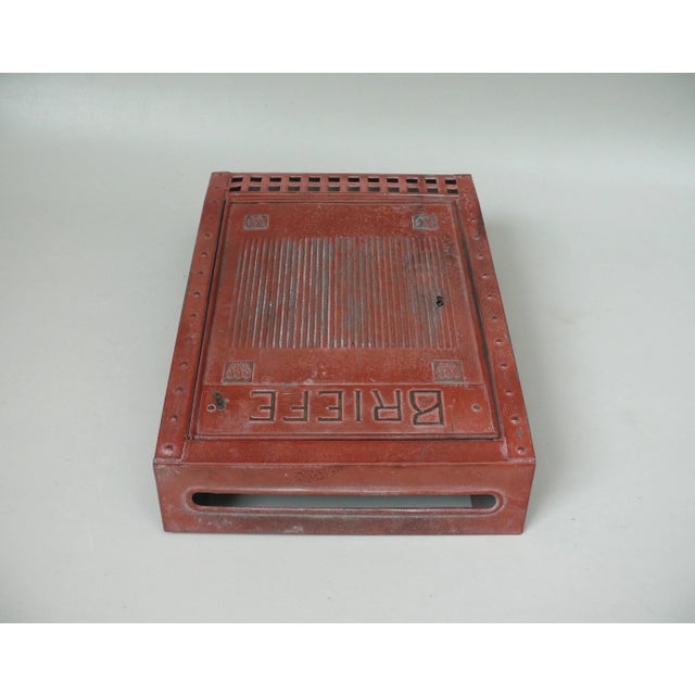 Art Nouveau German Mailbox with Key in Painted Metal, 1890s For Sale - Image 11 of 18