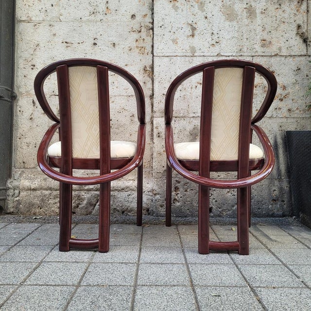 Art Deco Chairs Upholstered in Euphoria Cubista, Misia Paris, France, 1970s, Set of 4 For Sale - Image 17 of 18