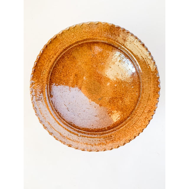 Earthy handmade pottery bowl with the look of native Latin American, Spanish, or Moroccan pottery. No markings, but does...