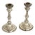 Vintage Weighted Sterling Silver Candle Holders Pair For Sale