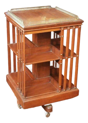 Early 20th Century English Mahogany Revolving Bookcase