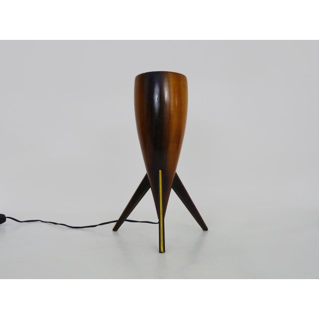 Wooden Table Lamp, Italy, 1970s For Sale - Image 9 of 9