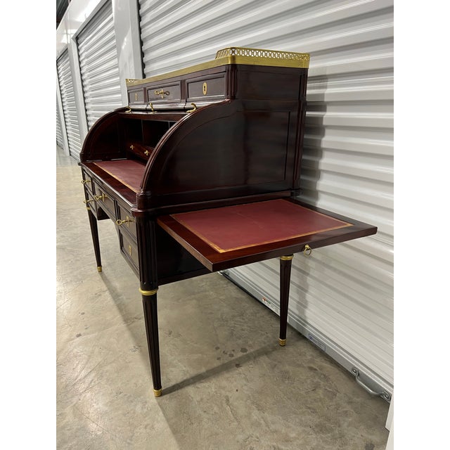 18 Century Louis XVI Mahogany Cylinder Desk For Sale In West Palm - Image 6 of 8