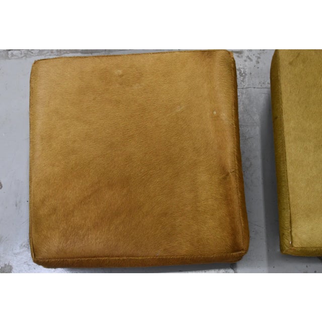 Vintage Royal Custom Designs Designer Horsehair Ottomans, a Pair For Sale - Image 4 of 9
