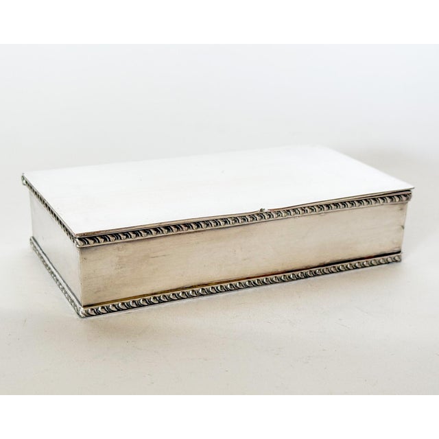 English Vintage Silver Plate Large Keepsake Jewelry Box, by Benedict Proctor For Sale - Image 3 of 10