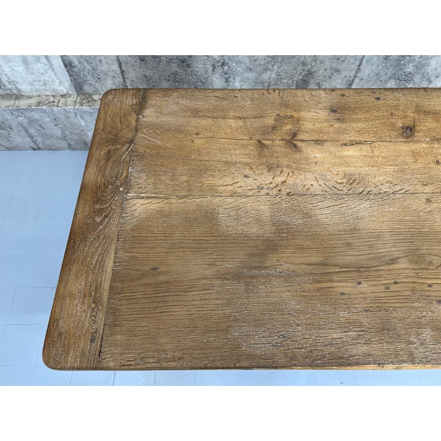 French Burgundy Region Refectory Farmhouse Dining Table, 1940s For Sale - Image 4 of 10