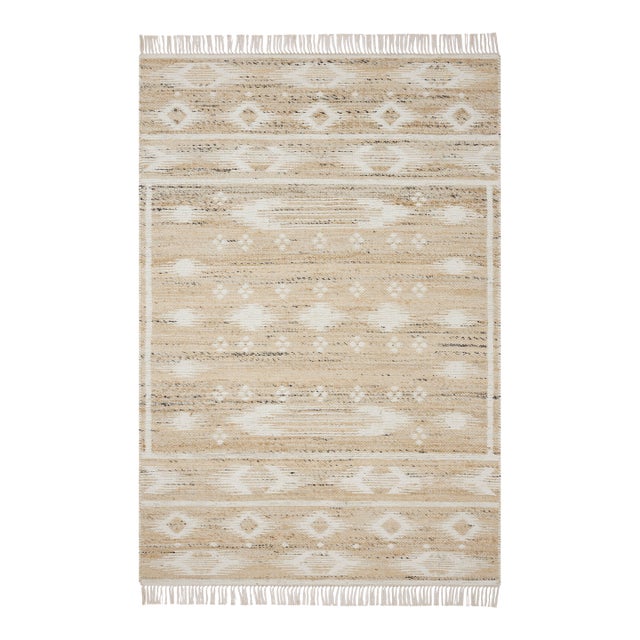 Angela Rose x Loloi Rivers Natural / Ivory 2'-3" x 3'-9" Accent Rug For Sale