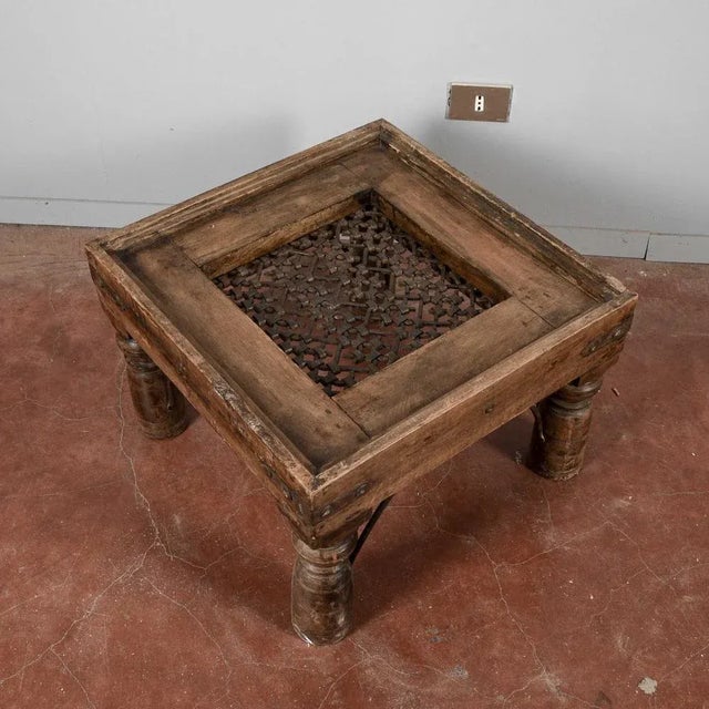 Wood Antique Window Grill Coffee Table For Sale - Image 7 of 18