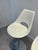 Bar Stool in White Leather For Sale - Image 3 of 5