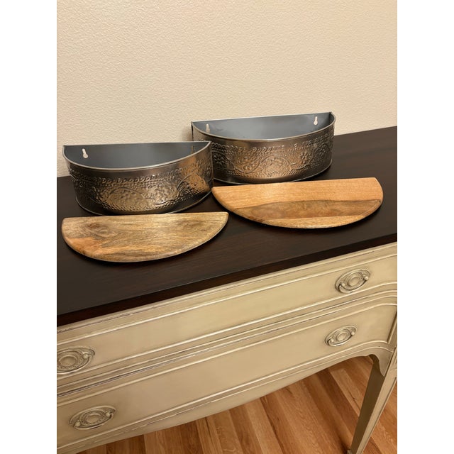 Vintage Rustic Farmhouse Shelving Units - A Pair For Sale - Image 4 of 6