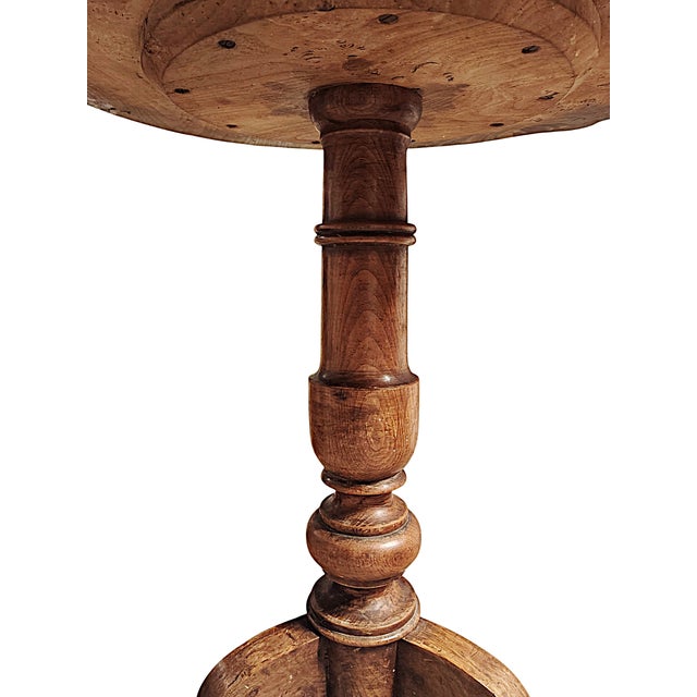 Mid-19th Century Tripod Pedestal Table with Turned Wooden Base For Sale - Image 5 of 9