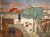 Late 20th Century Vintage African Tapestry, Handwoven Wool, Village Life Scenes, Ivory & Blue, 4x5 For Sale - Image 5 of 10