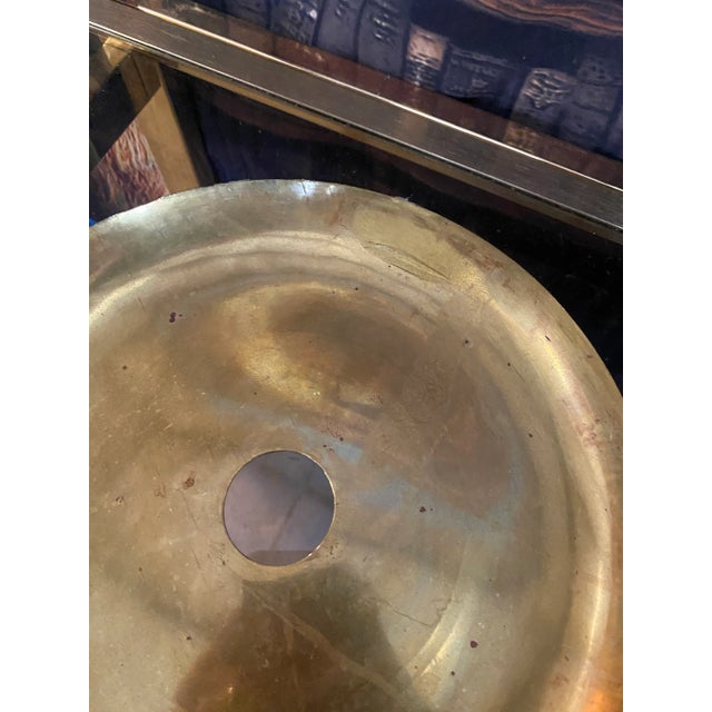 1970s 1970s Minimalist Brass Candle Holder For Sale - Image 5 of 8