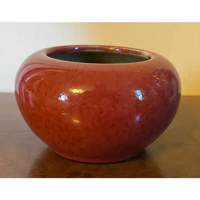 Chinese Sang De Boeuf Oxblood Crackle Glaze Brush Washer Bowl For Sale - Image 15 of 15
