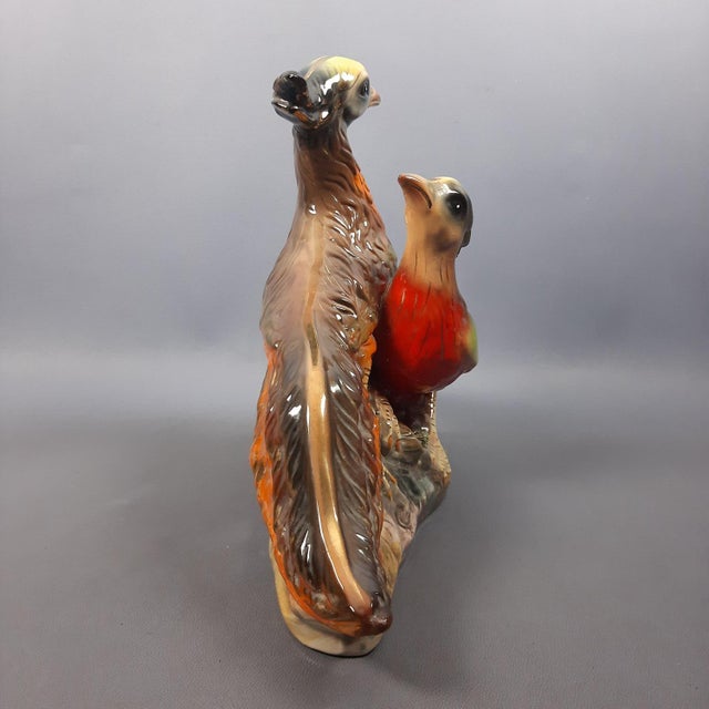 Modern Vintage Multicolored Ceramic Pheasant Sculpture, Italy, 1960s For Sale - Image 3 of 17