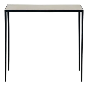 Etude' Wrought Iron and Parchment Console by Design Frères