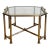 Vintage Smoked Glass and Brass Table For Sale