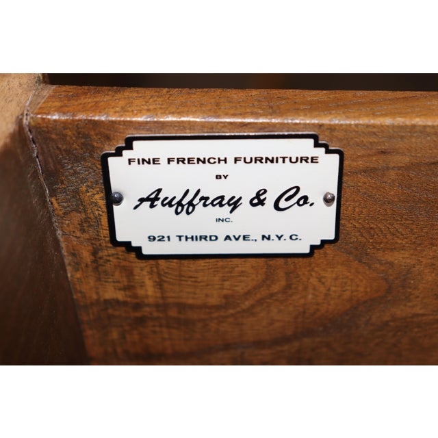 Pair Country French Carved Drawer Commodes by Auffray Furniture For Sale - Image 12 of 14