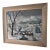 Mid 20th Century s.a. Quesada Signed Original Winter Landscape Oil Painting With Deer & Cabin For Sale