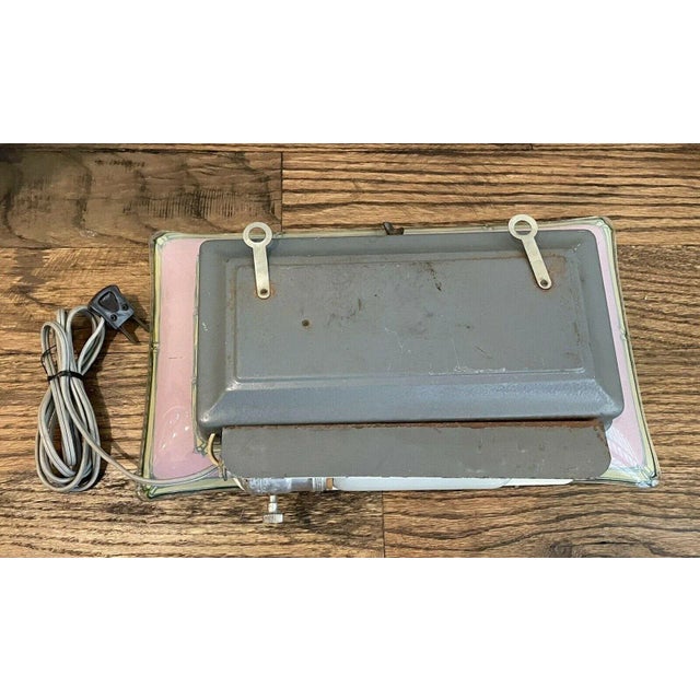 Glass 1960's Vintage Asian Wall Picture Light For Sale - Image 7 of 10