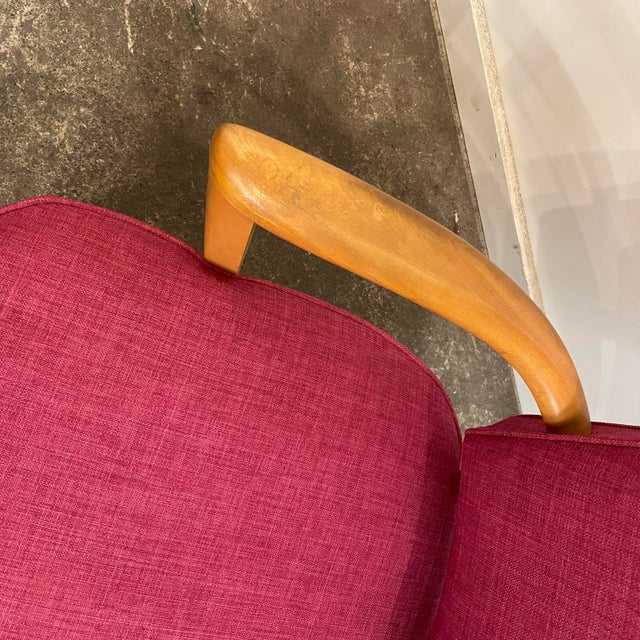Wood Mid-Century Modern Heywood Wakefield Attributed Armchair For Sale - Image 7 of 10