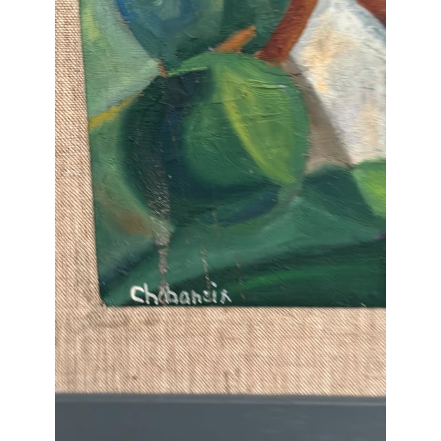 Chabaneix, Cubist Landscape, 1970s, Oil on Panel, Framed For Sale - Image 6 of 13